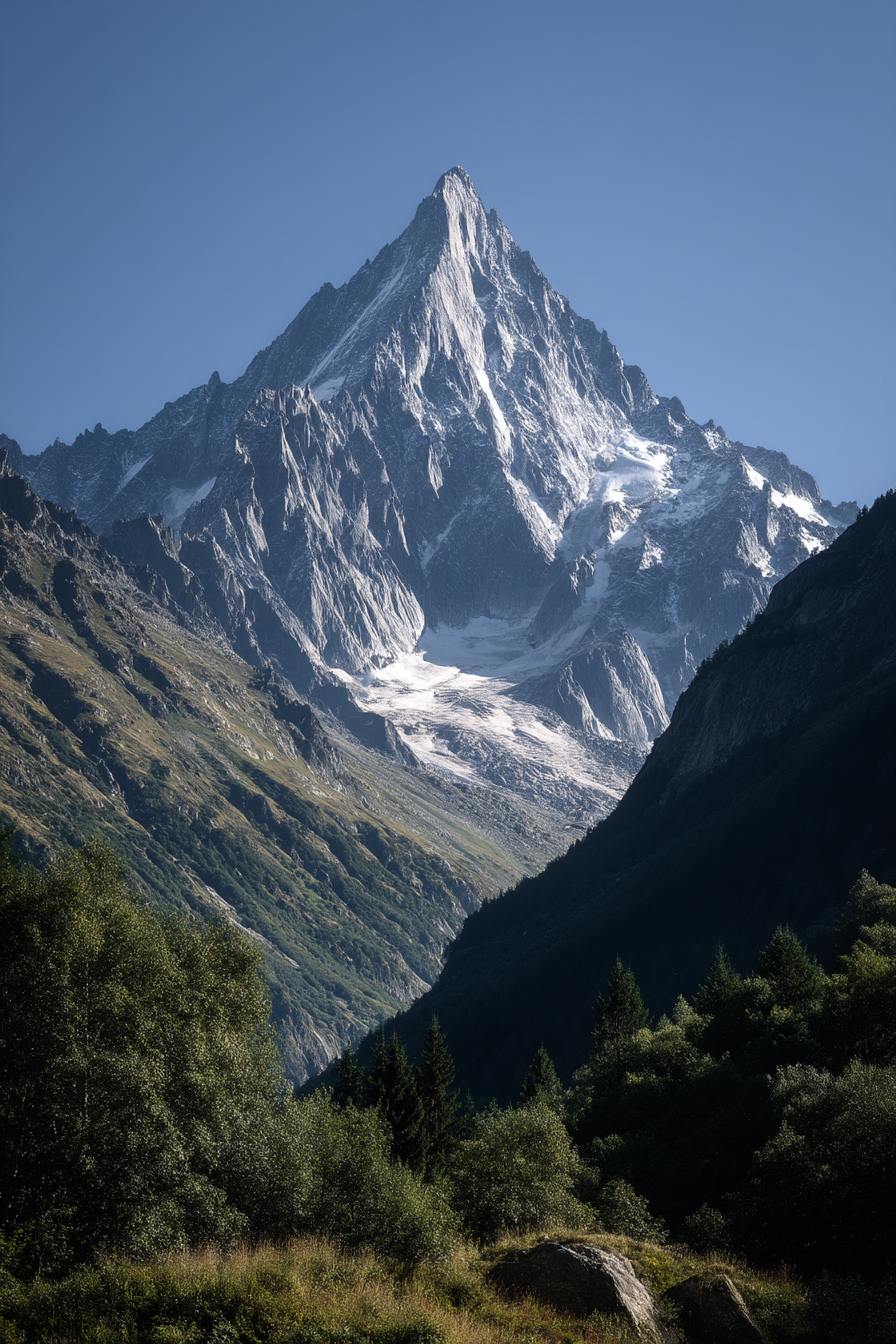 Berge Und Panoramen Majestic Berganlage Mit Schneebedecktem Gipfel Und Grünen Tälern | Berge und Panoramen | Landschaften