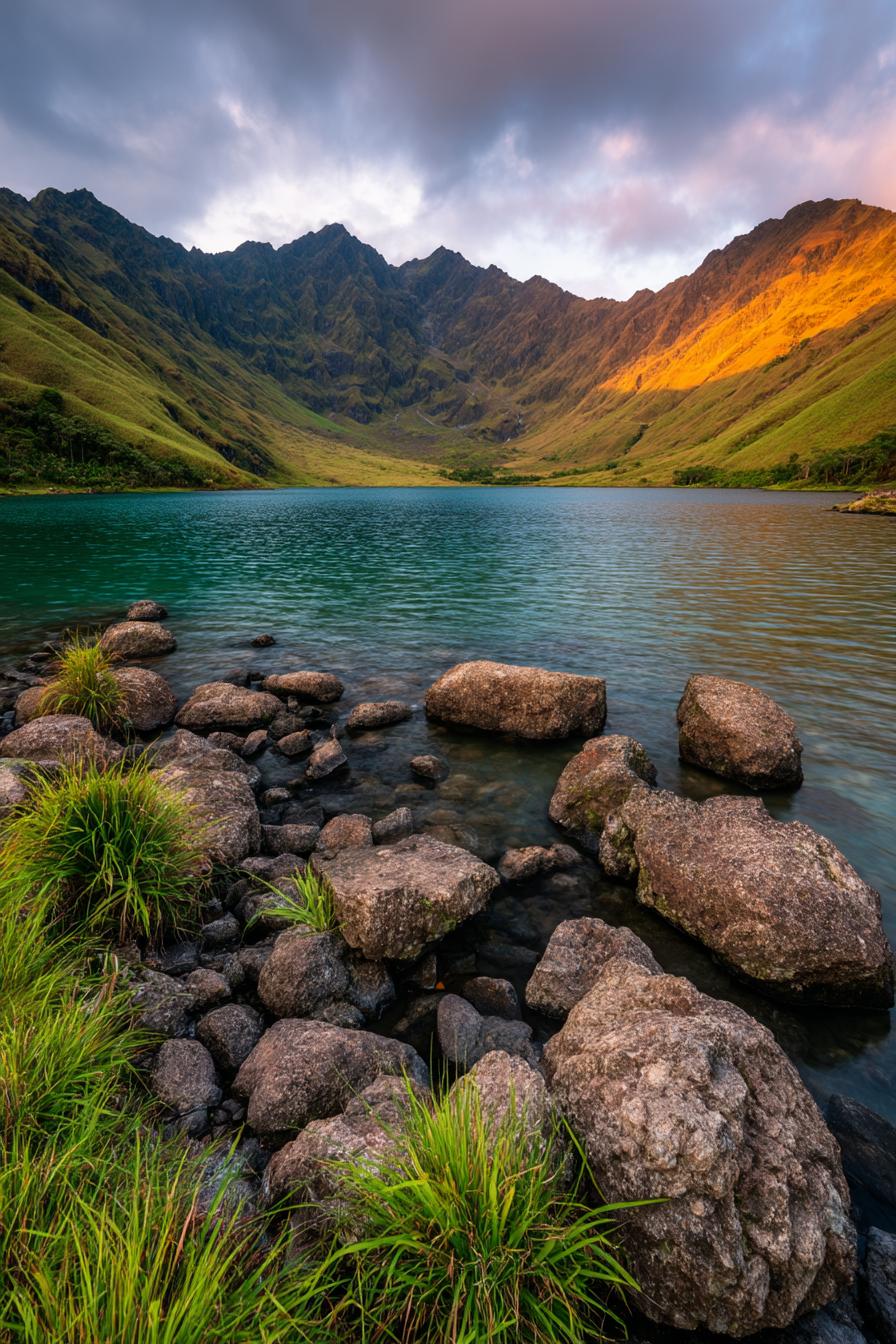 Berge Und Panoramen Ruhige Landschaft Mit See Und Gebirgen | Berge und Panoramen | Landschaften