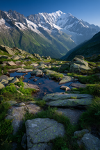 Berge Und Panoramen Scenic Berglandschaft Mit Wasser Und Schneebedeckten Gipfeln | Berge und Panoramen | Landschaften