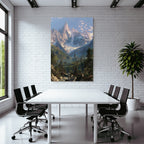 Berge Und Panoramen Traumhafte Berglandschaft Mit Fluss Und Schloss