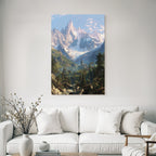 Berge Und Panoramen Traumhafte Berglandschaft Mit Fluss Und Schloss