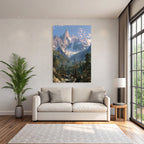 Berge Und Panoramen Traumhafte Berglandschaft Mit Fluss Und Schloss