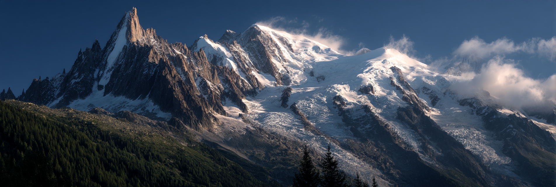 Berge Und Panoramen Berglandschaft Mit Schnee Und Grünen Baeumen | Berge und Panoramen | Landschaften
