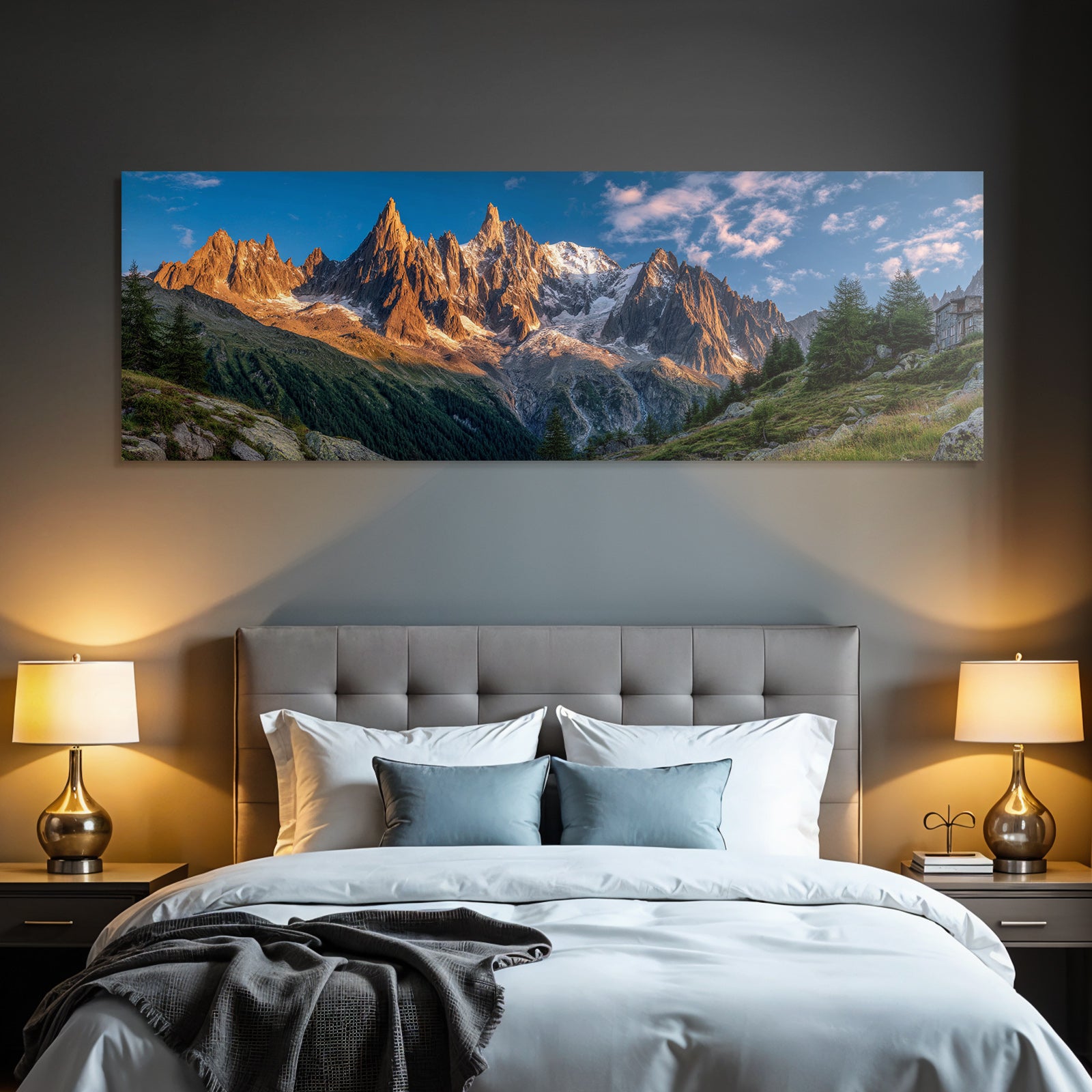 Berge Und Panoramen Breathtaking Landscape Rugged Mountains Sunrise Sunset Greenery Cabin
