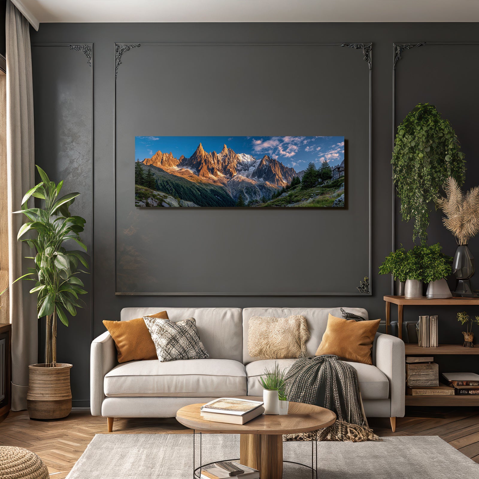 Berge Und Panoramen Breathtaking Landscape Rugged Mountains Sunrise Sunset Greenery Cabin