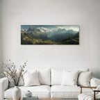 Berge Und Panoramen Dramatische Berglandschaft Mit Grünen Tälern Und Windigem Pfad