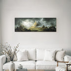 Berge Und Panoramen Dramatische Landlandschaft Berge Wolken Fluss Tal