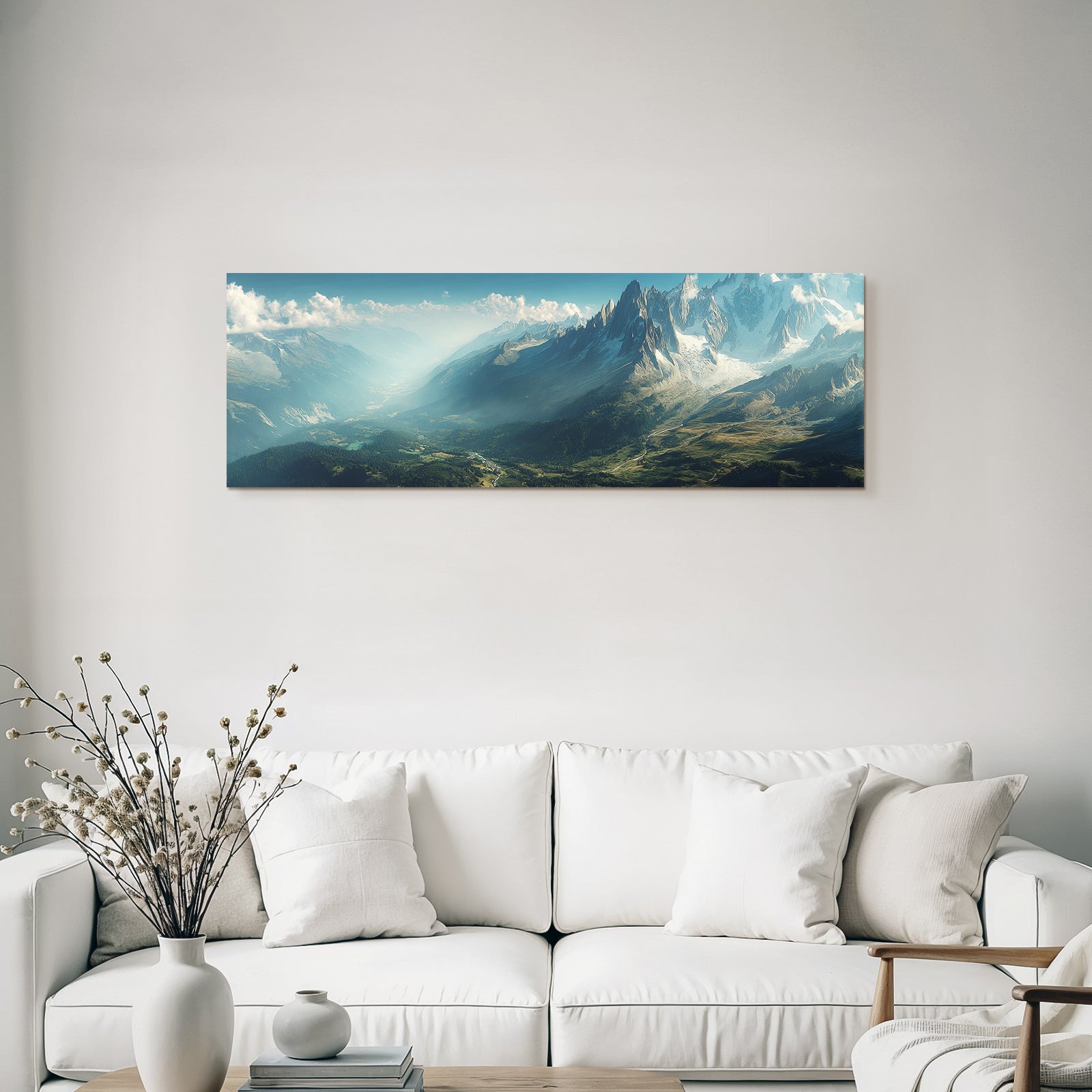 Berge Und Panoramen Märchenhafte Berglanschaft Mit Schneebedeckten Gipfeln