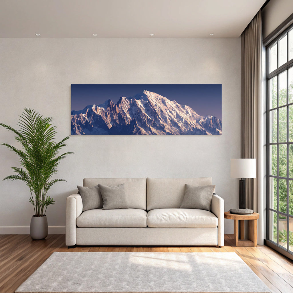Berge Und Panoramen Majestätische Berglandschaft Mit Schneebedeckten Gipfeln Beim Dawn Dusk