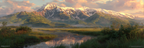 Berge Und Panoramen Majestatische Berglandschaft Mit Schneegebedeckten Spitzen Und Ruhuigem Wasser | Berge und Panoramen | Landschaften