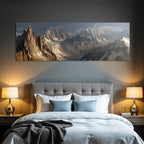 Berge Und Panoramen Rugged Mountains Scenery Mit Glazialen Bildung Und Schnee