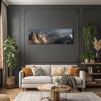 Berge Und Panoramen Rugged Mountains Scenery Mit Glazialen Bildung Und Schnee