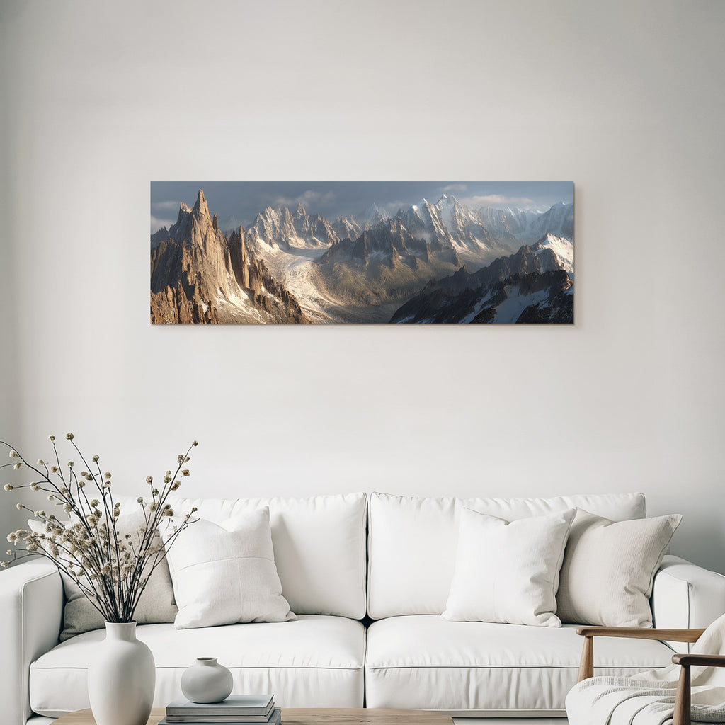 Berge Und Panoramen Rugged Mountains Scenery Mit Glazialen Bildung Und Schnee