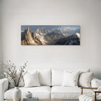 Berge Und Panoramen Rugged Mountains Scenery Mit Glazialen Bildung Und Schnee