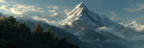 Berge Und Panoramen Schneebedeckte Berge Grünlandschaft Mit Wolken | Berge und Panoramen | Landschaften