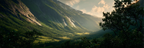 Berge Und Panoramen Tallandschaft Mit Bergen Und Grünem Hintergrund | Berge und Panoramen | Landschaften