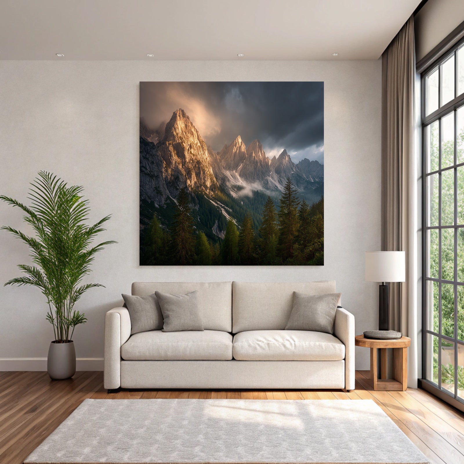 Berge Und Panoramen Atemberaubende Berglandschaft Mit Sonnenlicht Und Grünen Baeumen