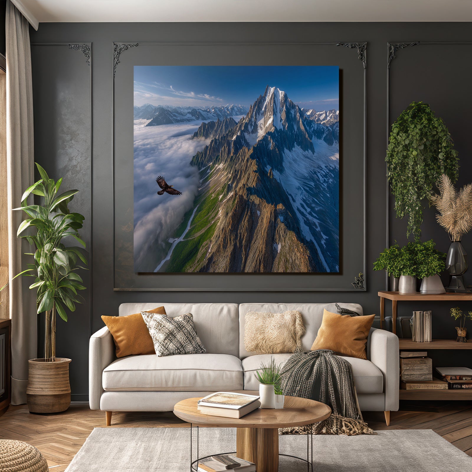 Berge Und Panoramen Atemberaubender Luftblick Von Bergen Und Wolken Bird Aufstieg