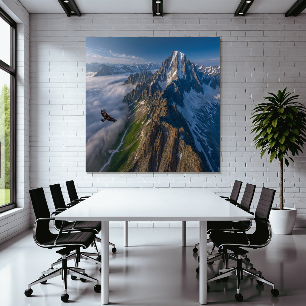 Berge Und Panoramen Atemberaubender Luftblick Von Bergen Und Wolken Bird Aufstieg