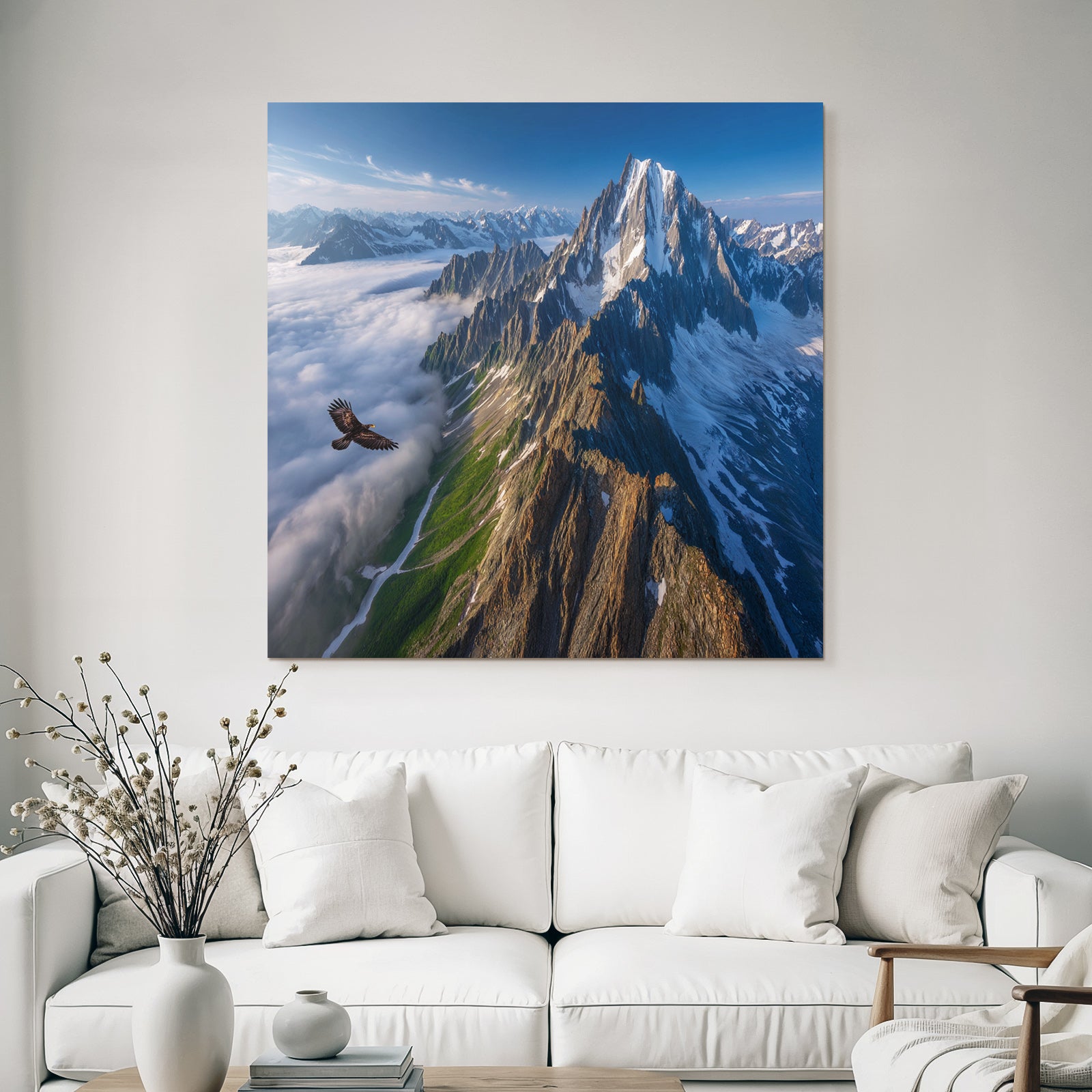 Berge Und Panoramen Atemberaubender Luftblick Von Bergen Und Wolken Bird Aufstieg