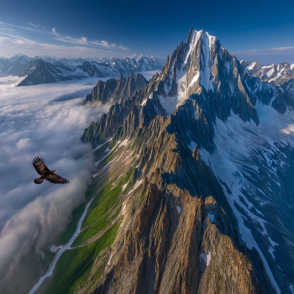 Berge Und Panoramen Atemberaubender Luftblick Von Bergen Und Wolken Bird Aufstieg | Berge und Panoramen | Landschaften