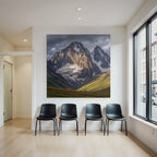 Berge Und Panoramen Dramatische Alpenlandschaft Mit Schneebedeckten Gipfeln