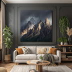 Berge Und Panoramen Dramatische Berglandschaft Mit Wolken Und Contrasten