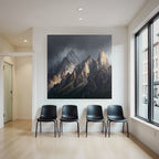Berge Und Panoramen Dramatische Berglandschaft Mit Wolken Und Contrasten