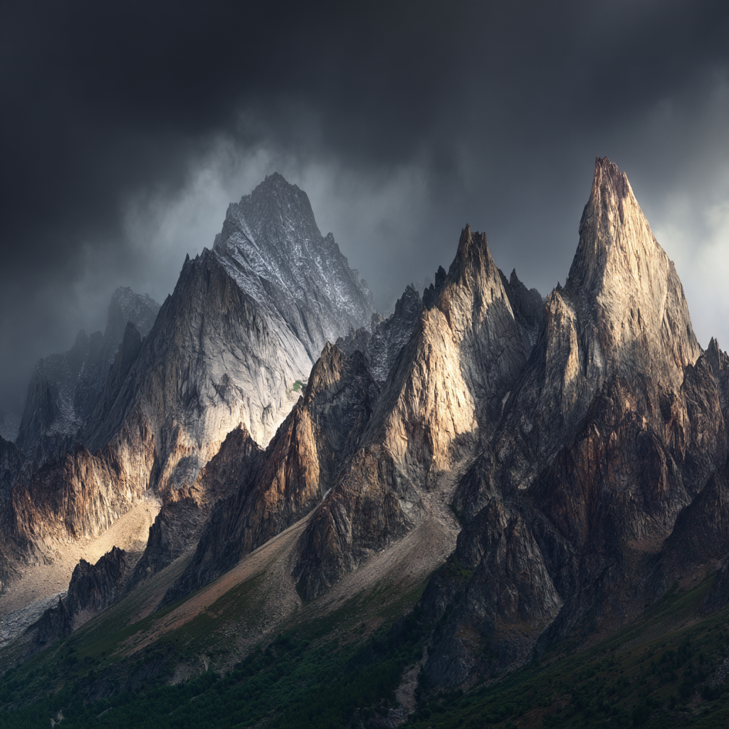 Berge Und Panoramen Dramatische Berglandschaft Mit Wolken Und Contrasten | Berge und Panoramen | Landschaften
