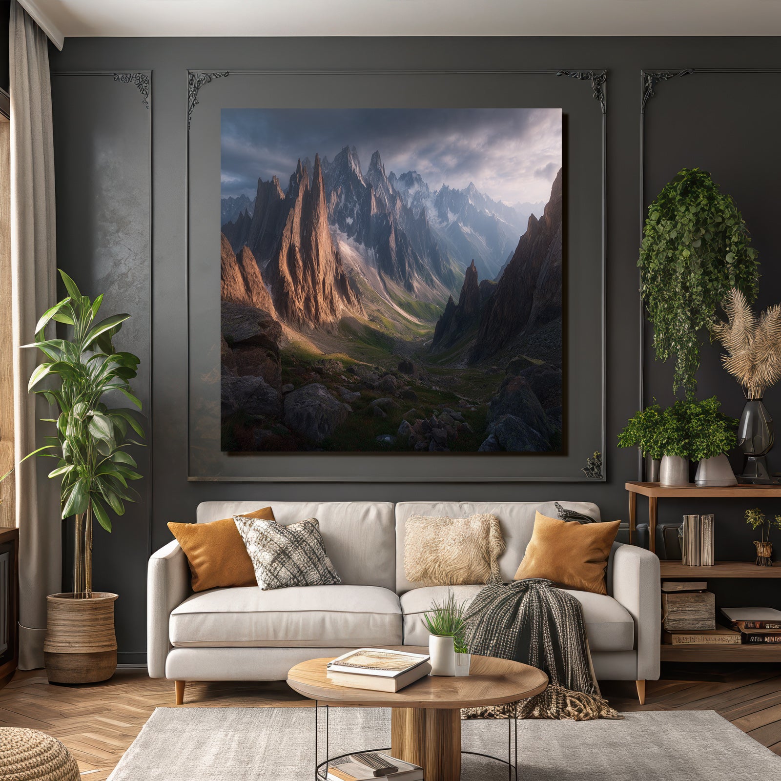 Berge Und Panoramen Dramatische Gebirgslandschaft Bei Dämmerung