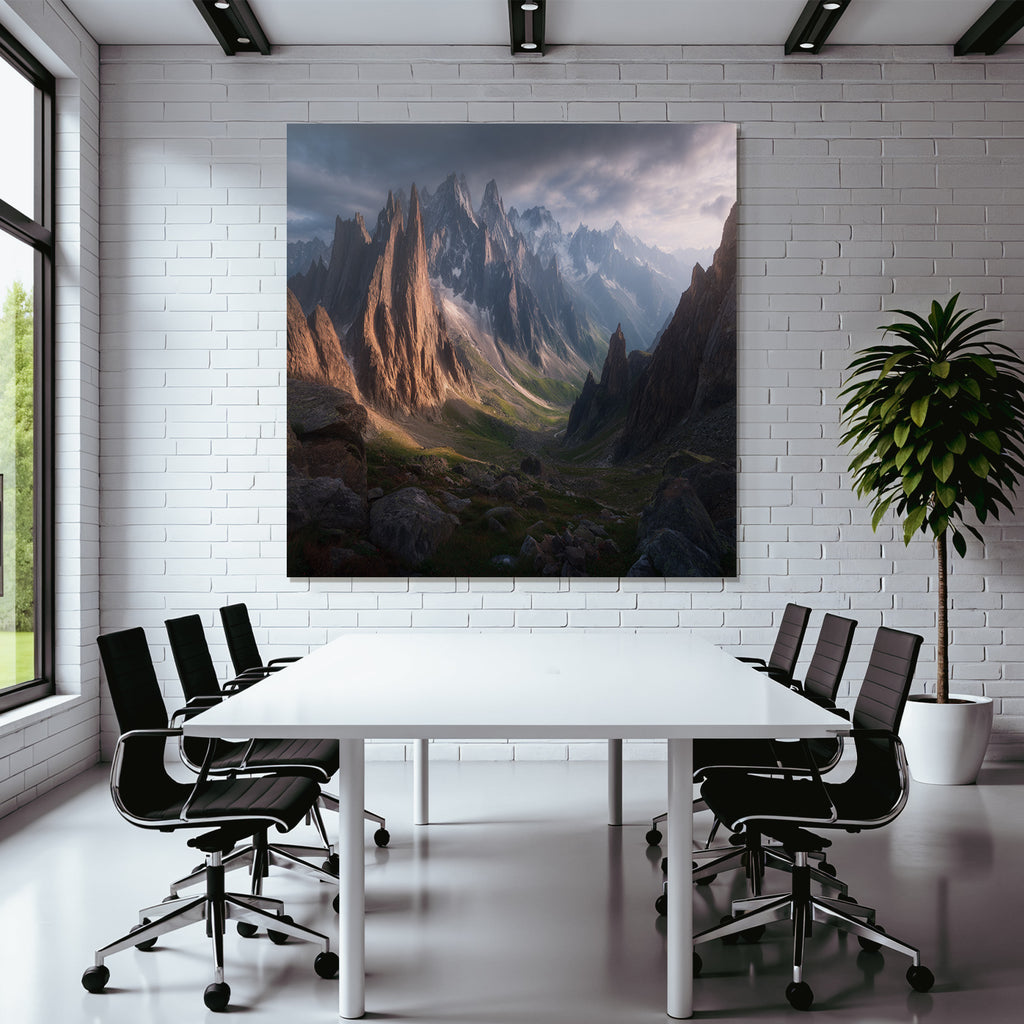 Berge Und Panoramen Dramatische Gebirgslandschaft Bei Dämmerung