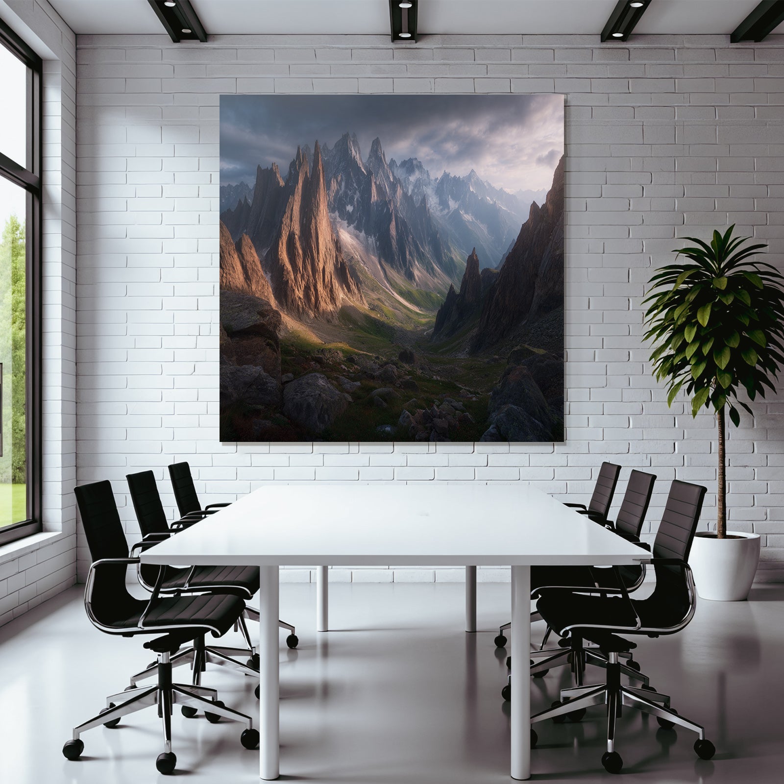 Berge Und Panoramen Dramatische Gebirgslandschaft Bei Dämmerung