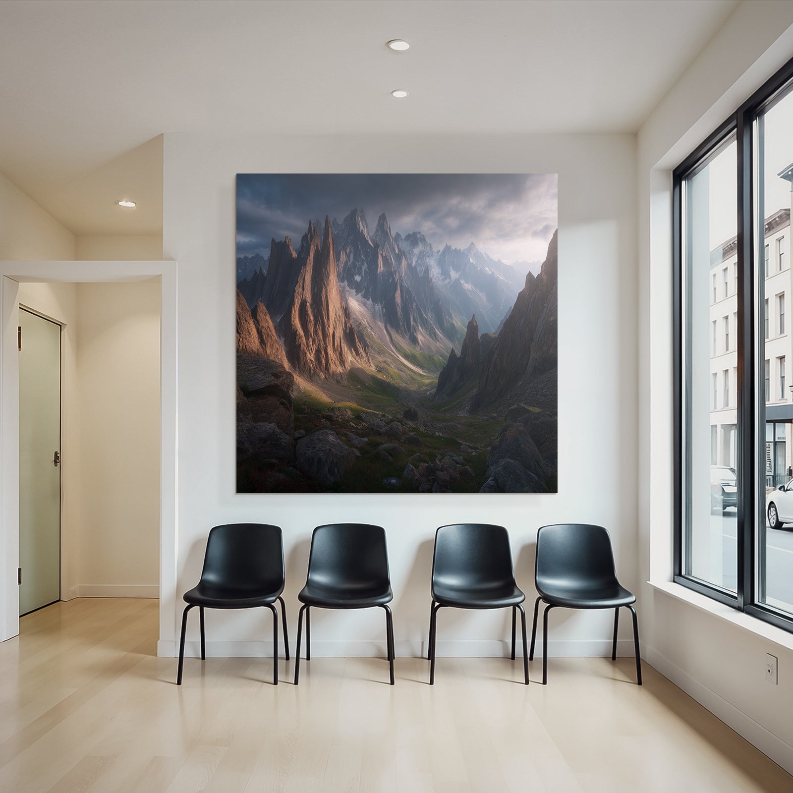 Berge Und Panoramen Dramatische Gebirgslandschaft Bei Dämmerung
