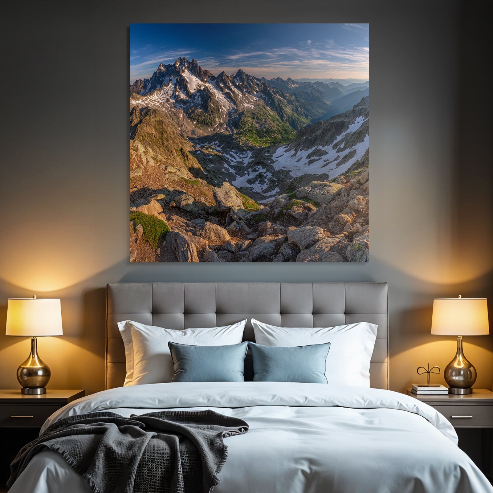 Berge Und Panoramen Gebirgslandschaft Schneebedeckte Gipfel
