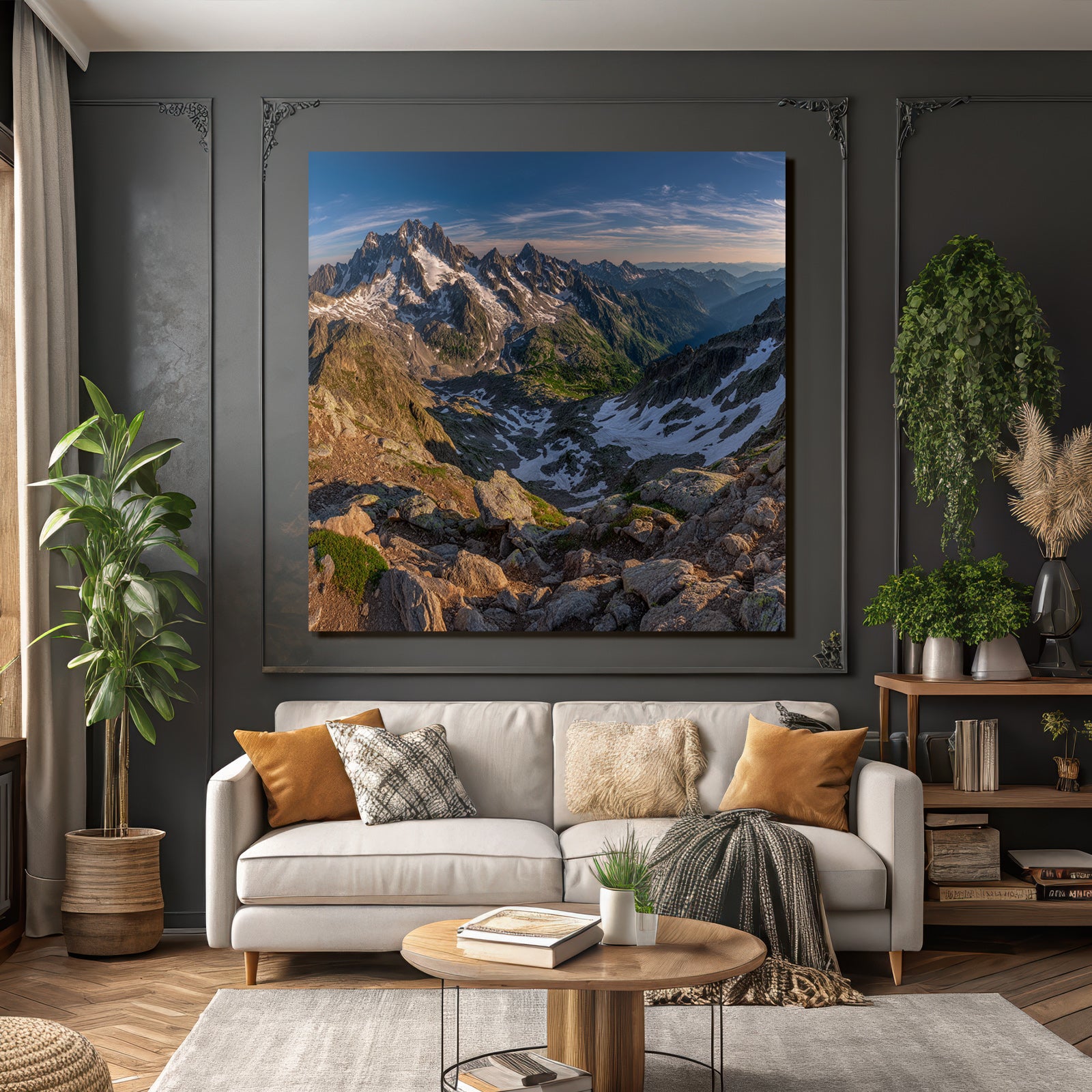 Berge Und Panoramen Gebirgslandschaft Schneebedeckte Gipfel