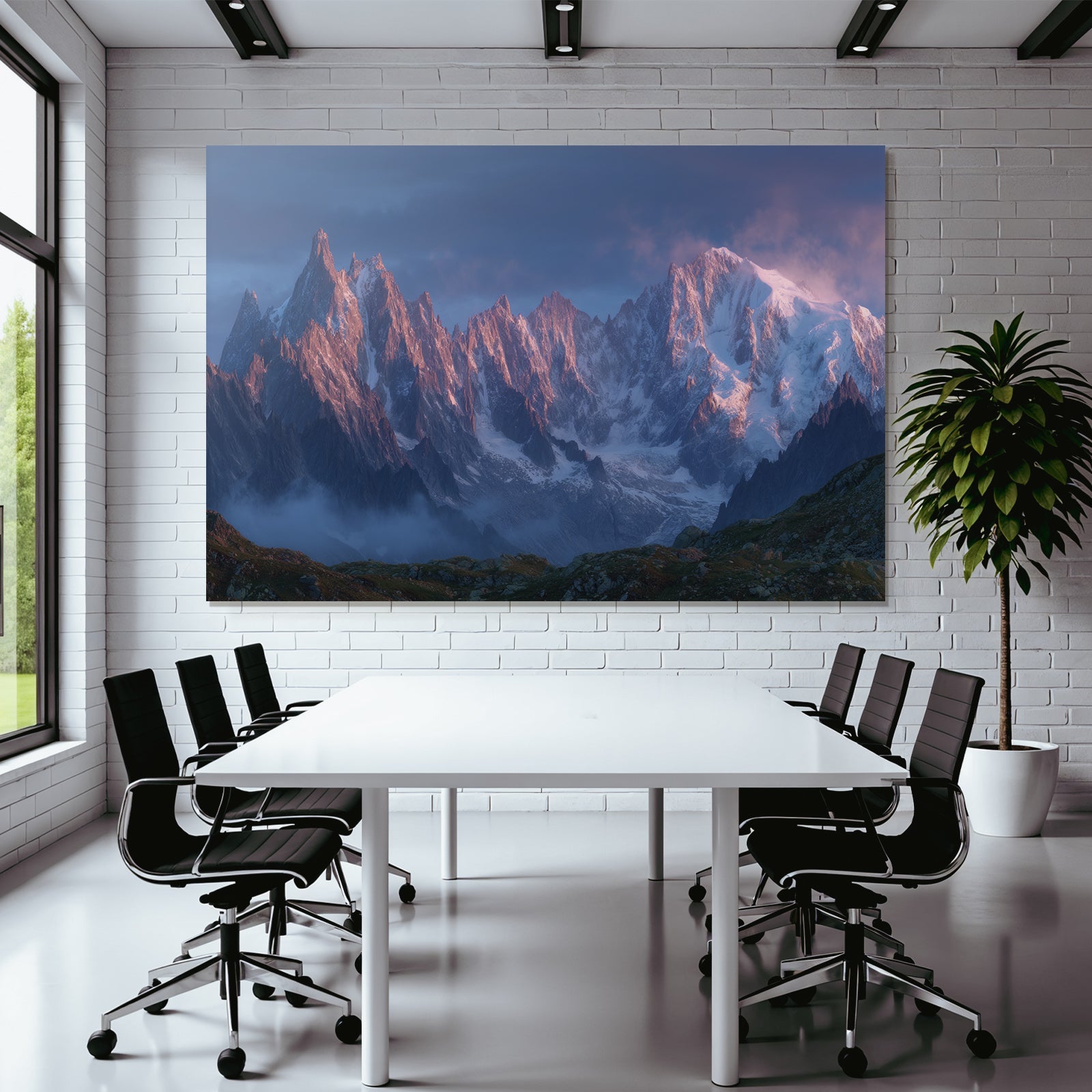 Berge Und Panoramen Atemberaubende Berglanschaft Mit Schneebedeckten Gipfeln