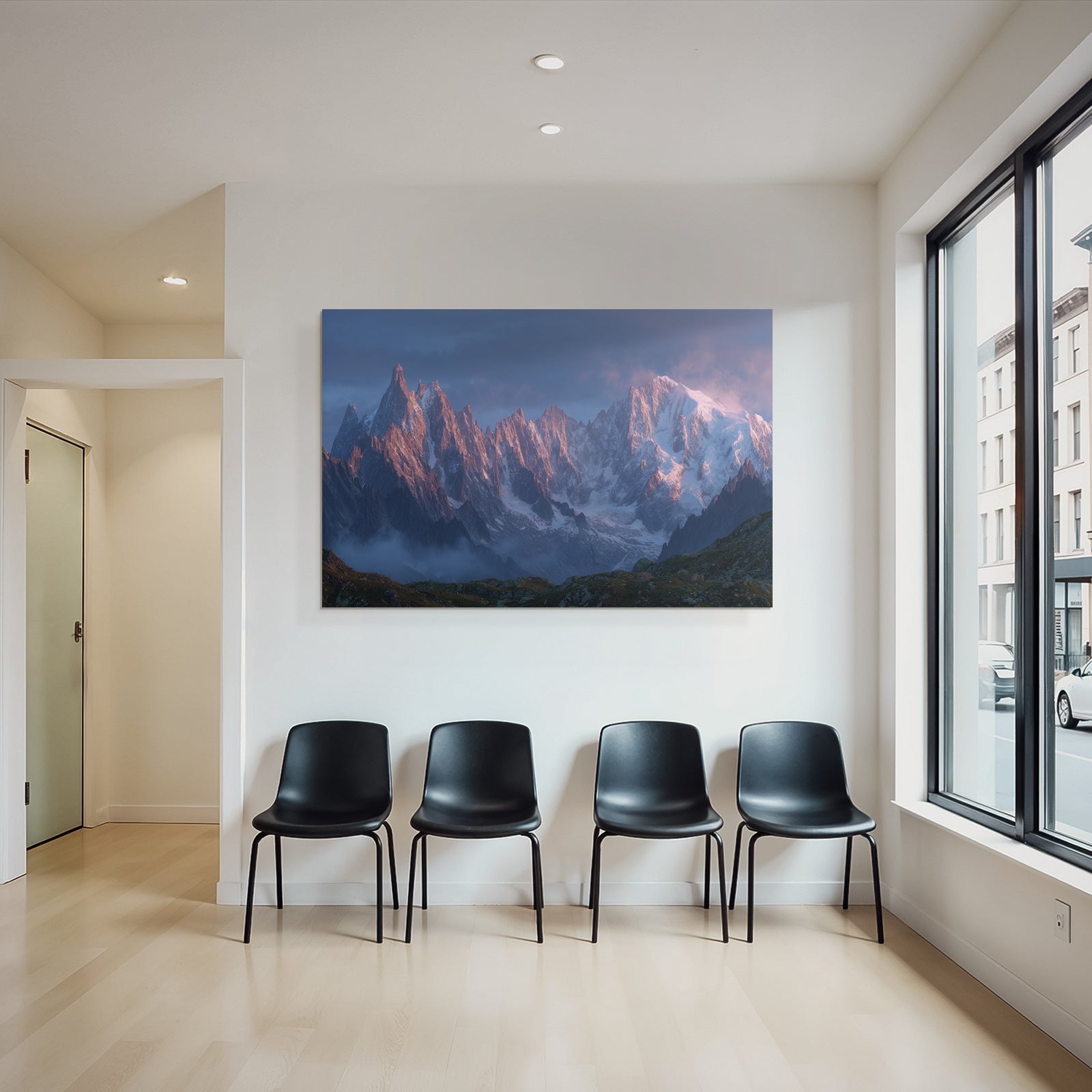 Berge Und Panoramen Atemberaubende Berglanschaft Mit Schneebedeckten Gipfeln