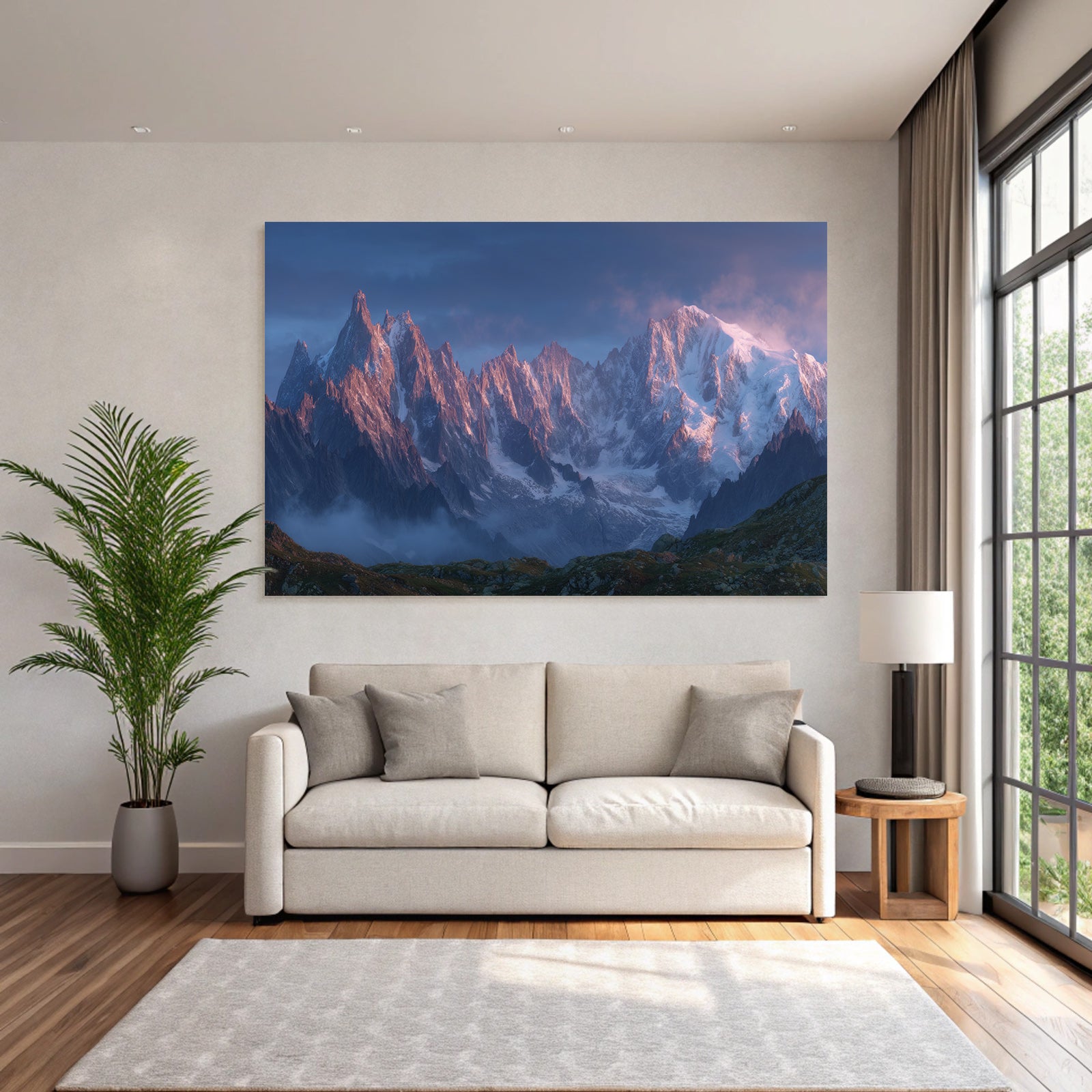 Berge Und Panoramen Atemberaubende Berglanschaft Mit Schneebedeckten Gipfeln