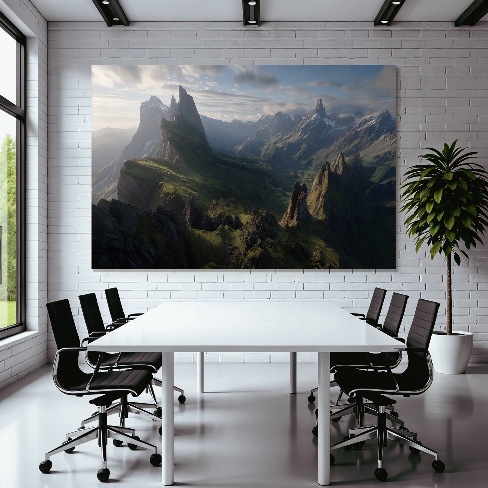 Berge Und Panoramen Atemberaubende Landschaft Mit Bergen Und Grünen Tälern