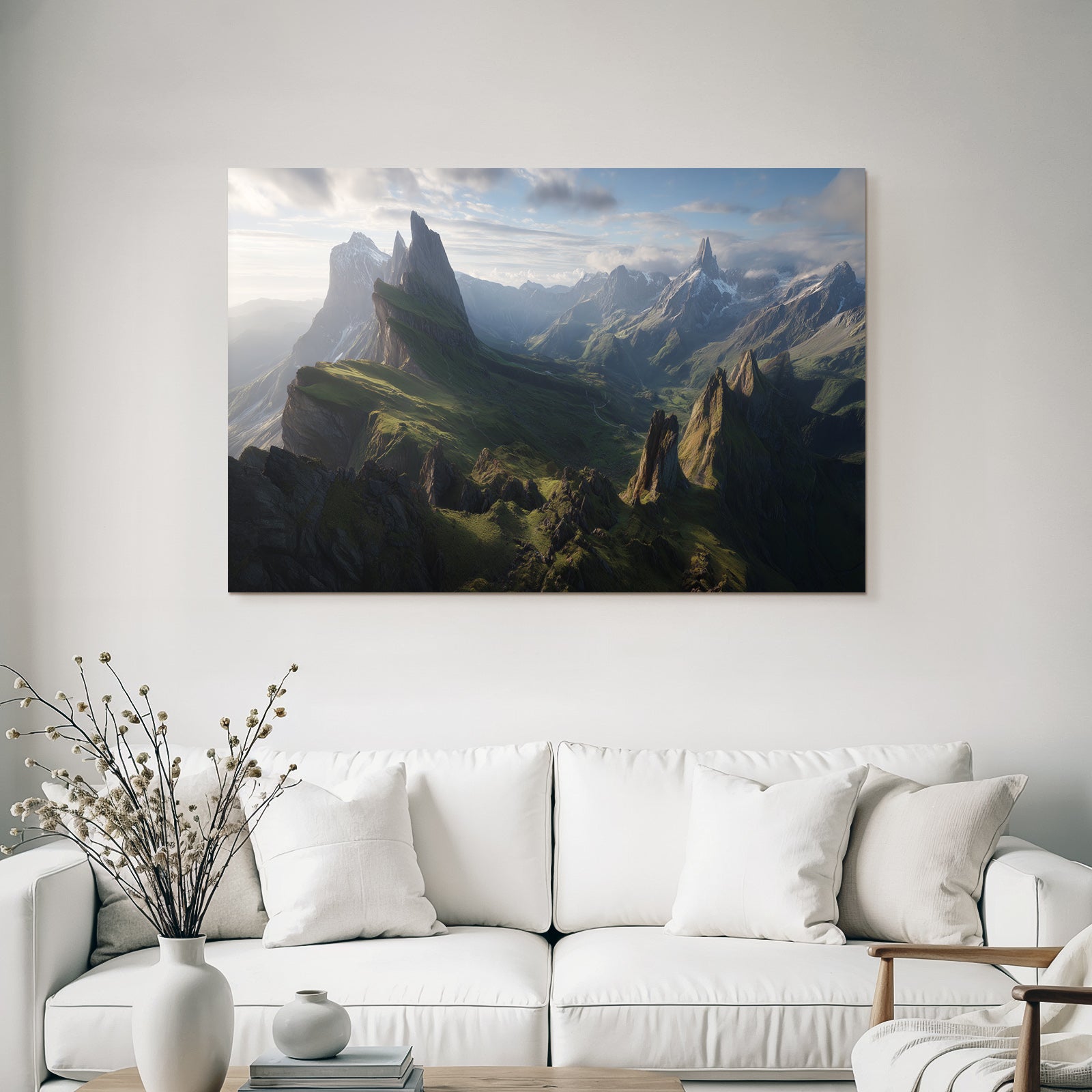 Berge Und Panoramen Atemberaubende Landschaft Mit Bergen Und Grünen Tälern