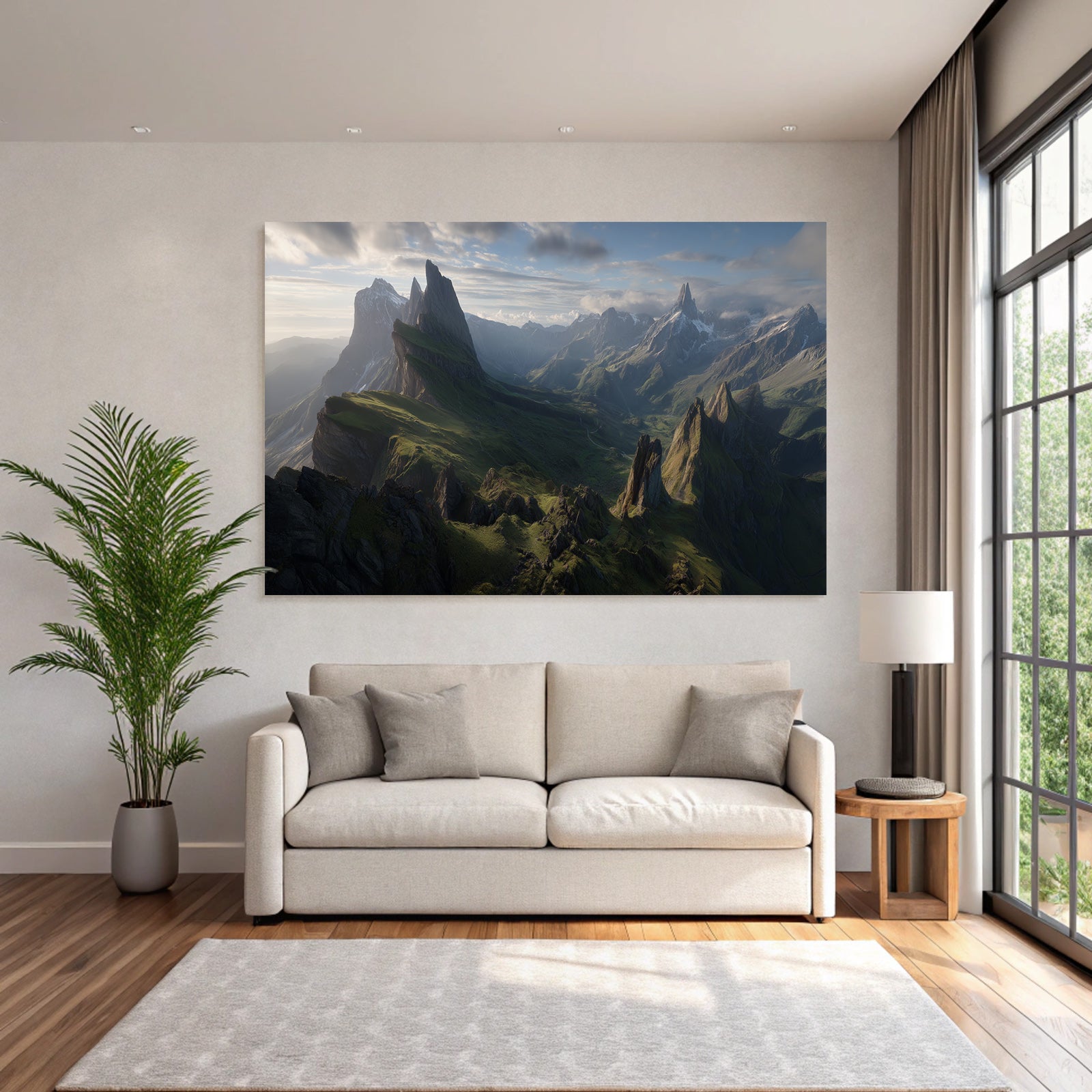 Berge Und Panoramen Atemberaubende Landschaft Mit Bergen Und Grünen Tälern