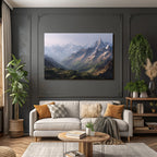 Berge Und Panoramen Bergblick Mit Alpenlandschaft Und Grünen Talern