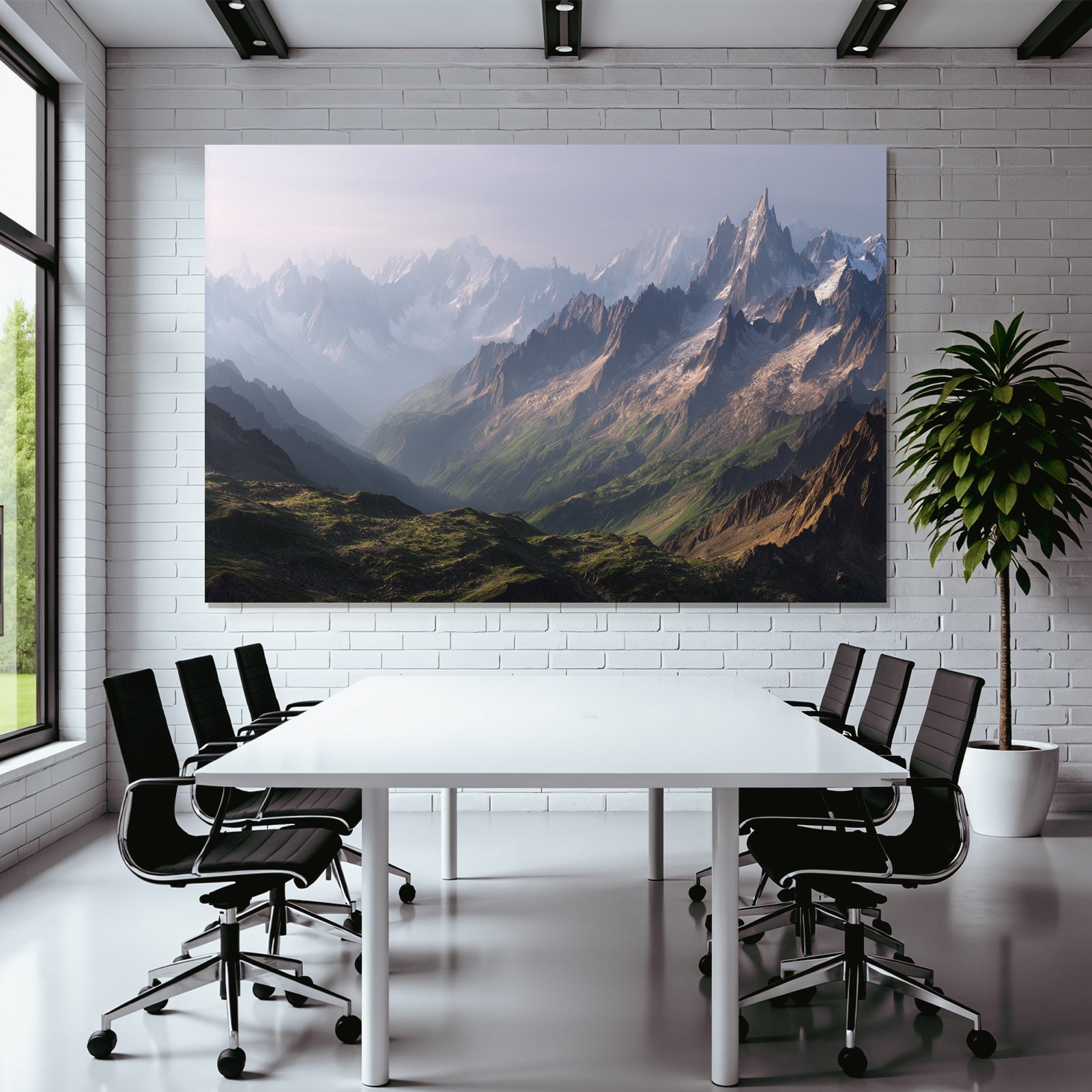 Berge Und Panoramen Bergblick Mit Alpenlandschaft Und Grünen Talern
