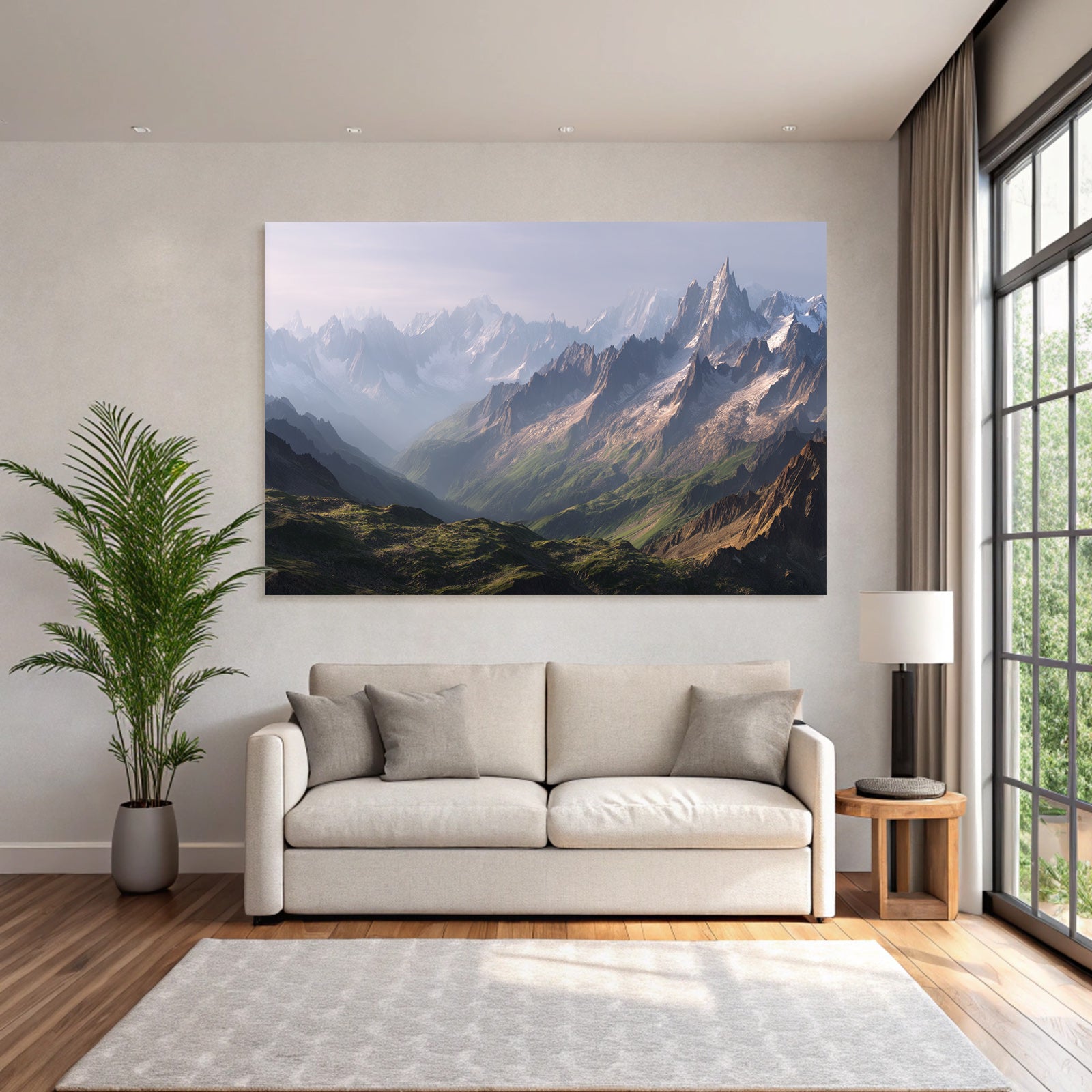 Berge Und Panoramen Bergblick Mit Alpenlandschaft Und Grünen Talern