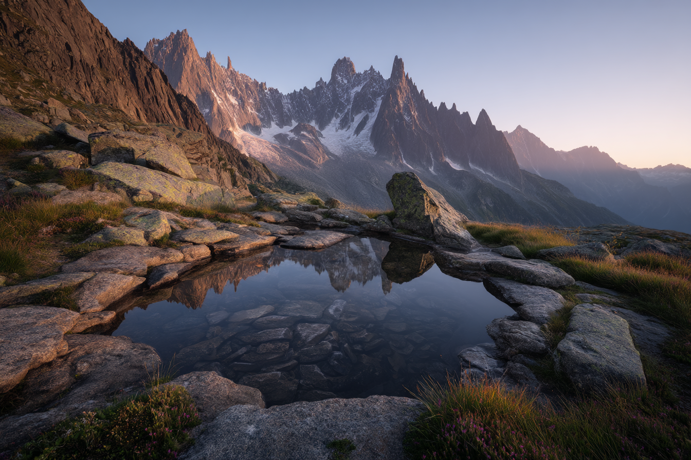 Berge Und Panoramen Bergenlandschaft Reflexion Im Wasser Ruhige Atmosphäre | Berge und Panoramen | Landschaften