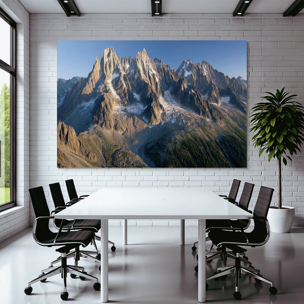 Berge Und Panoramen Berglandschaft Mit Grossen Gipfeln Und Gletschern