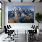 Berge Und Panoramen Berglandschaft Mit Grossen Gipfeln Und Gletschern