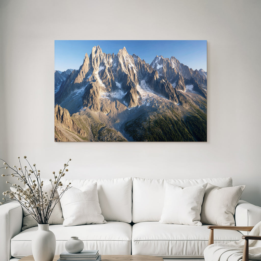 Berge Und Panoramen Berglandschaft Mit Grossen Gipfeln Und Gletschern