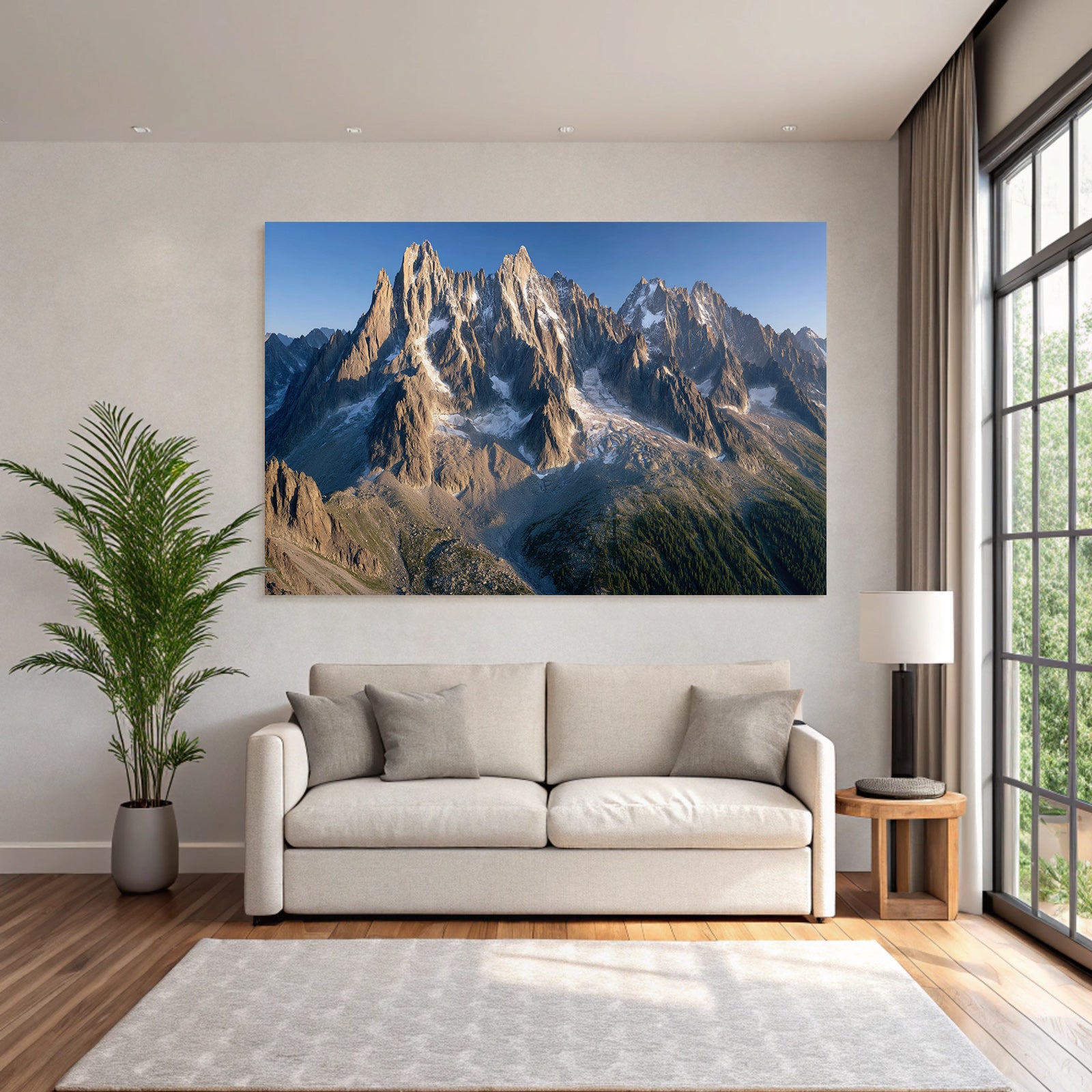 Berge Und Panoramen Berglandschaft Mit Grossen Gipfeln Und Gletschern
