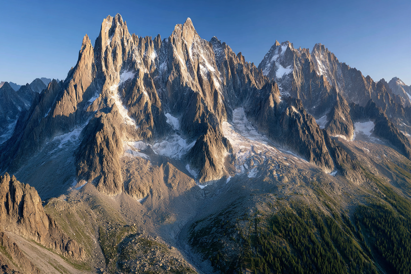 Berge Und Panoramen Berglandschaft Mit Grossen Gipfeln Und Gletschern | Berge und Panoramen | Landschaften